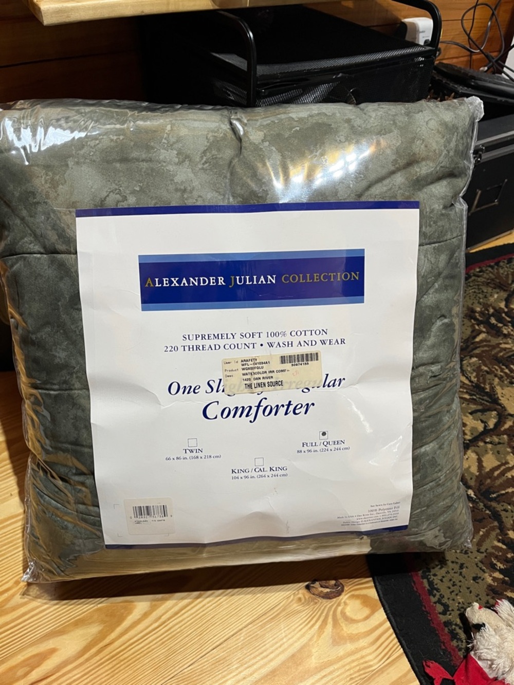 Alexander Julian Olive Green One-Size Comforter